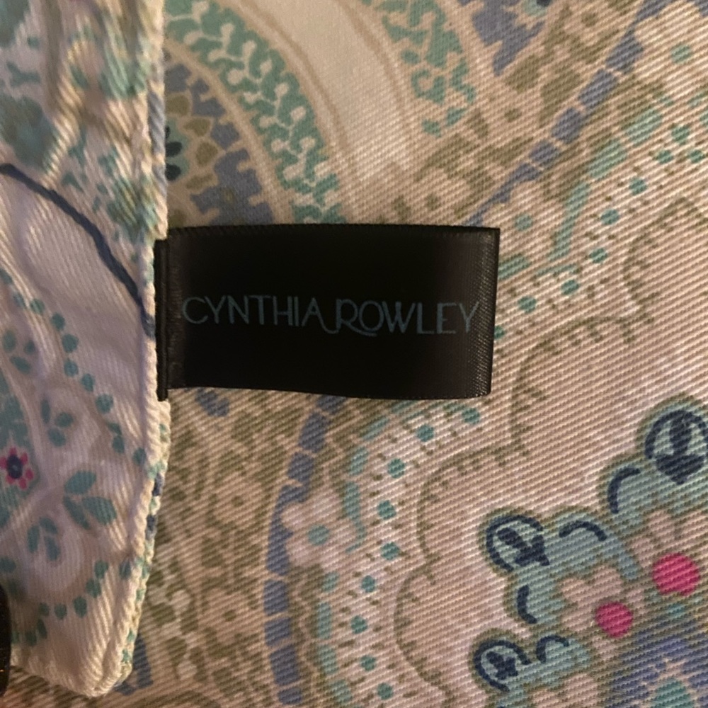 💙Cynthia Rowley-Set of 4 Blue Paisley Cloth Placemats 💙 - Picture 2 of 4